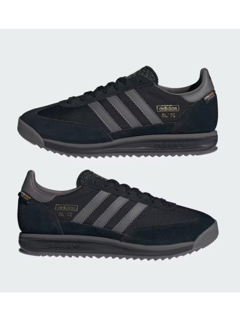 ADIDAS Originals SL 72 RS Black Gray Sneakers Shoes Mens US 8.5 ~ NIB